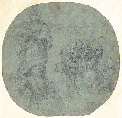 The Apocalyptic Woman with the Dragon by Lazzaro Baldi